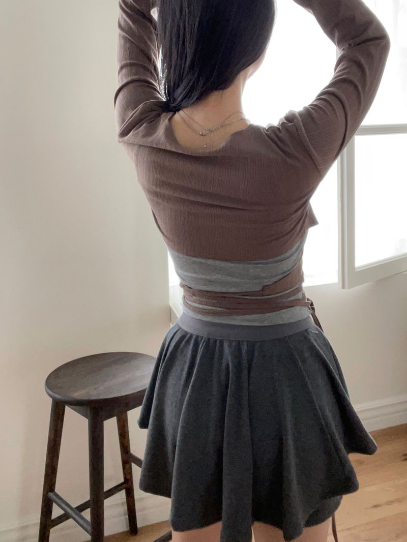 Romantic flared ballet pantskirt