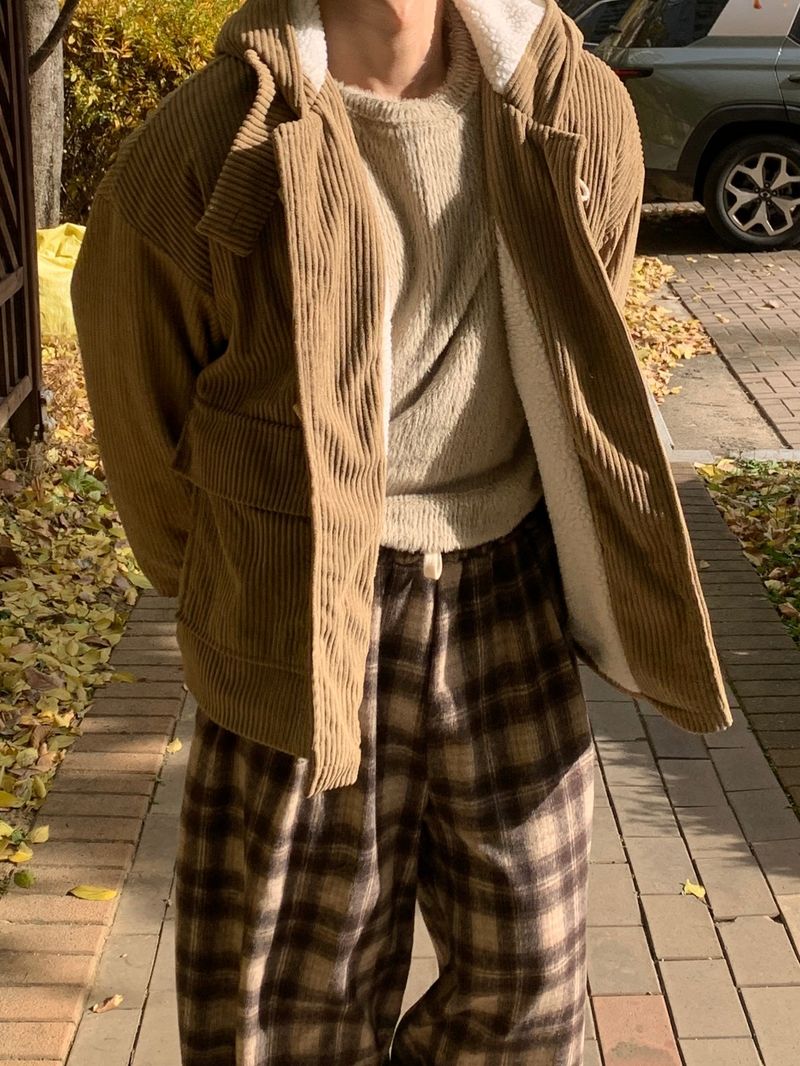 Mensfloor（メンズフロア）の「Boucle corduroy duffel coat（Jackets/Outerwear）」