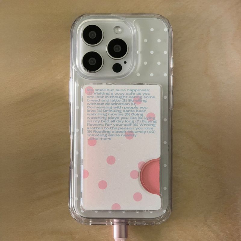 your emotions（ユアーイモーション）の「(MagSafe) dot case + Dot text pink card zip set（Smartphone Accessories）」