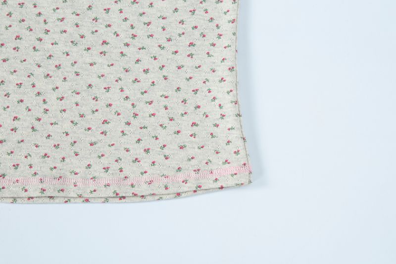 flower tube top melange grey