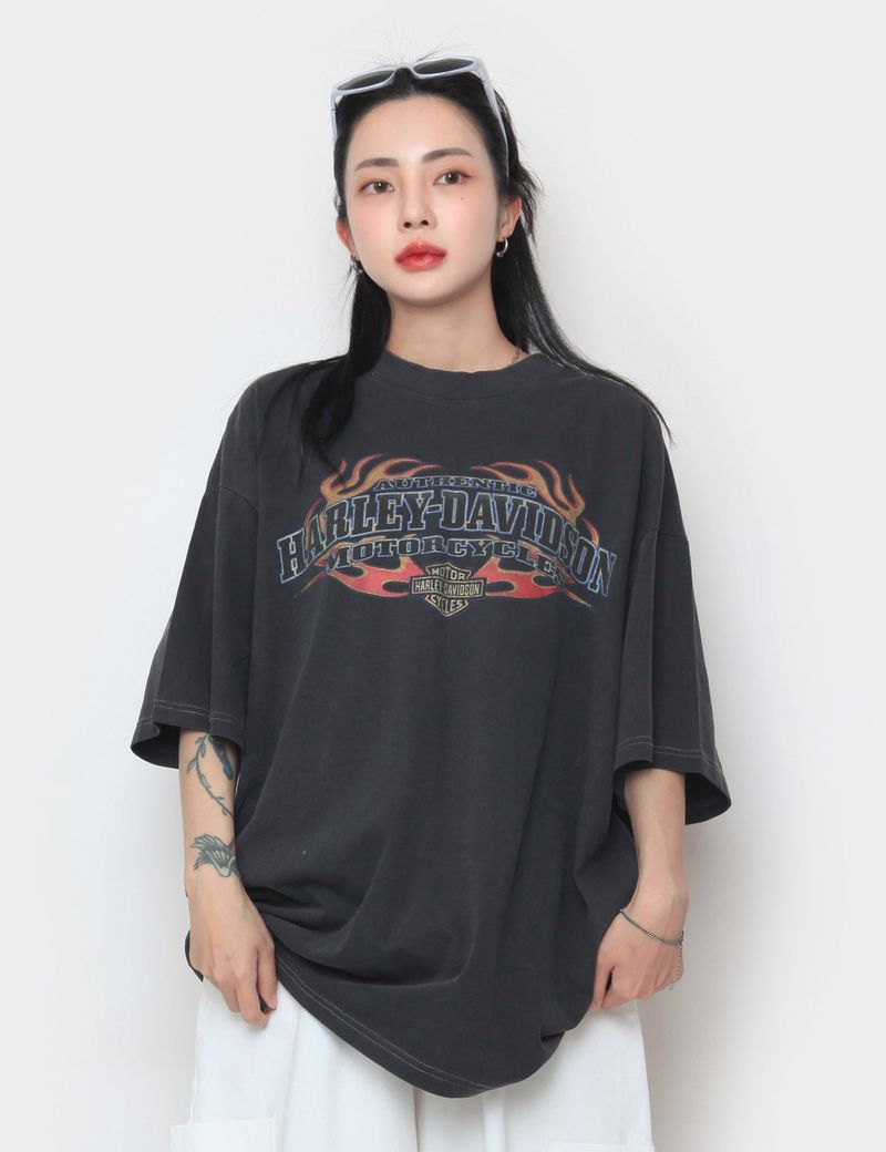 nutellike（ヌテールライク）の「ハーレーモーターサイクル半袖Tシャツ（トップス）」