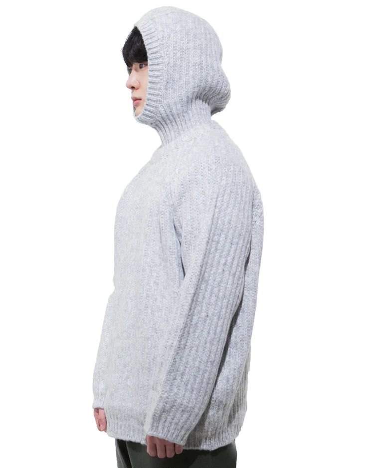フードつきニット-GRAY (送料込)- WooStore