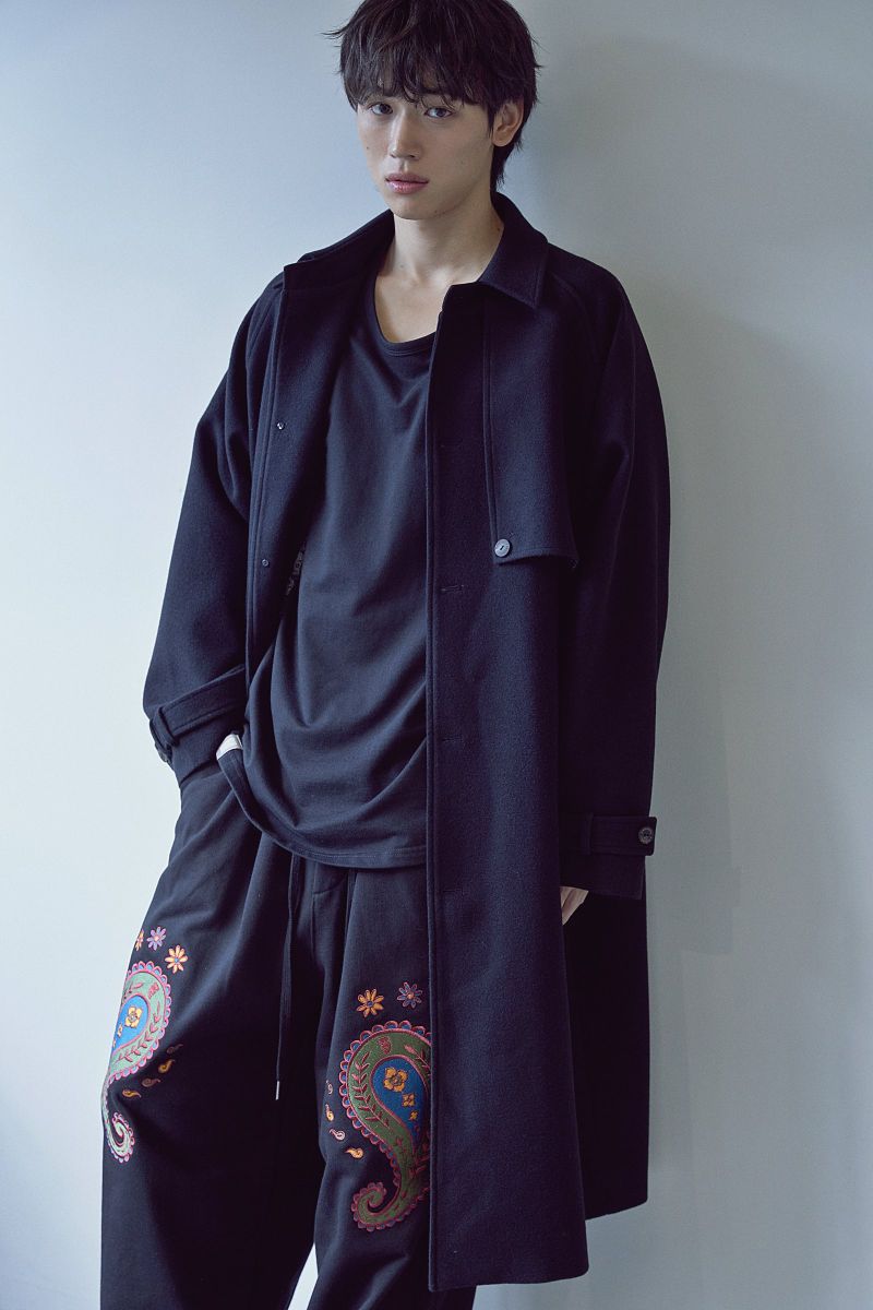PURE-WOOL 90 BALMACAAN COAT (Black)