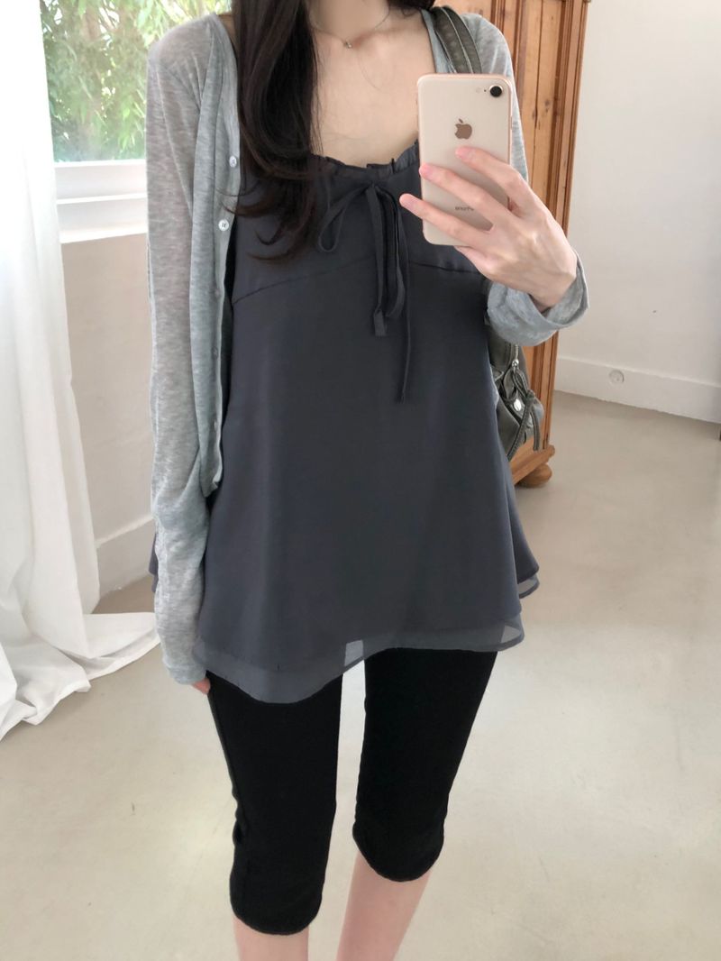 Soy V-neck see-through cardigan (4 colors)