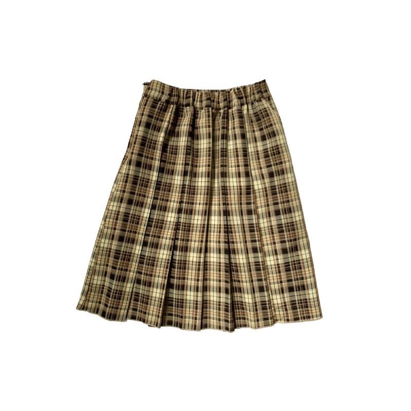 Check Pleated Skirt (black)