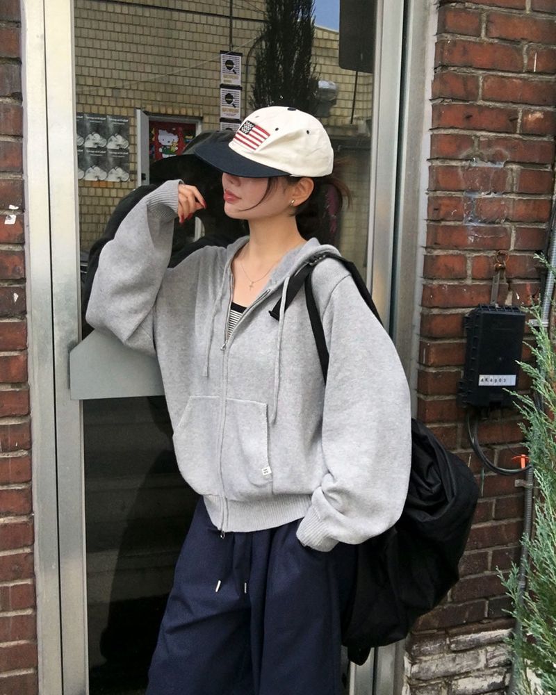 [ORIGINAL] Breeze Knit Hood Zip-Up