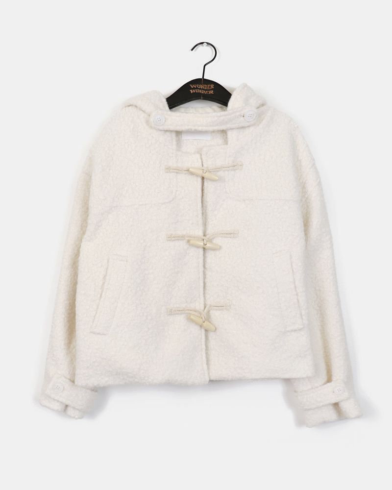 Jelga fur duffle hooded short jacket