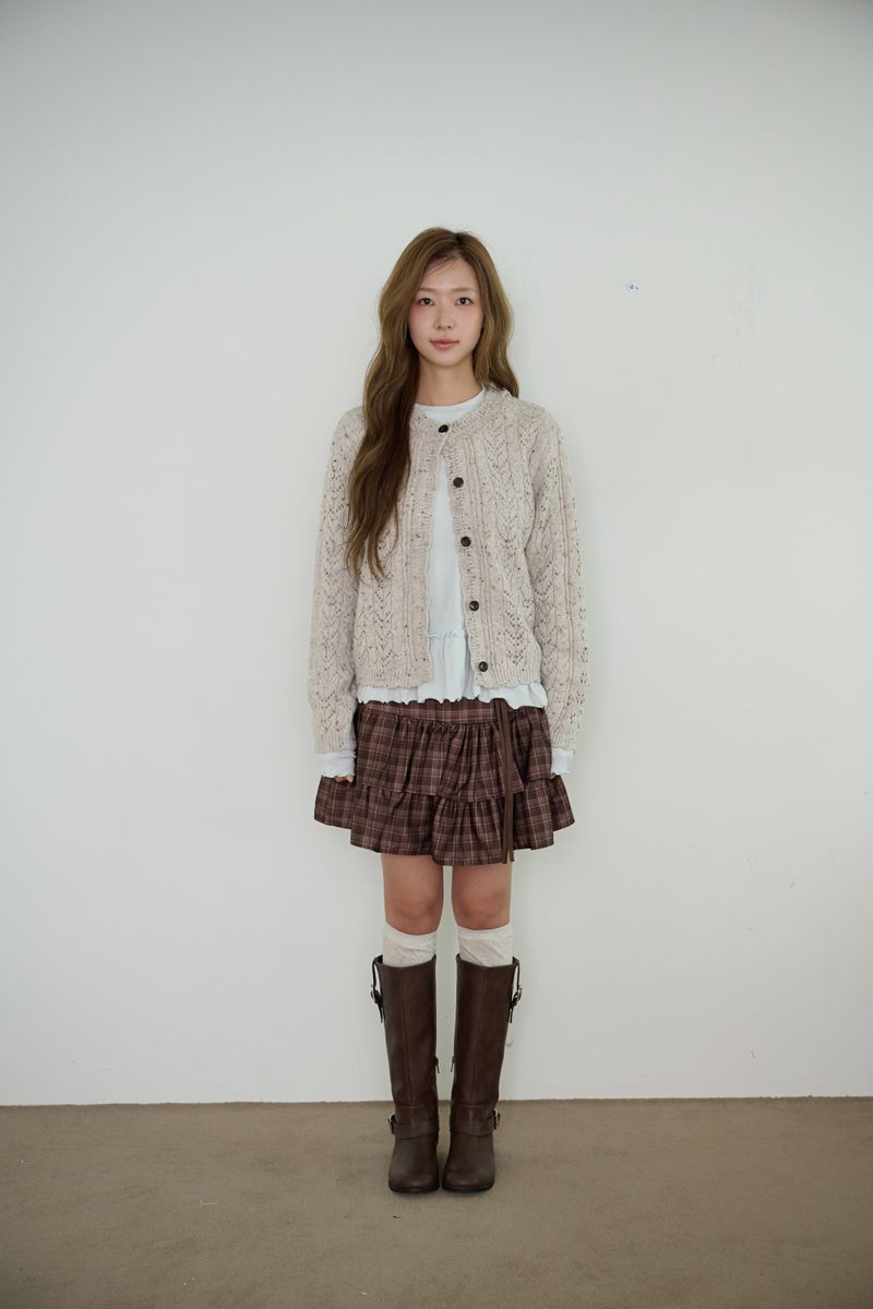 PINK PINEAPPLE（ピンクパイナップル）の「BONNIE FLECK KNIT CARDIGAN（Tops）」