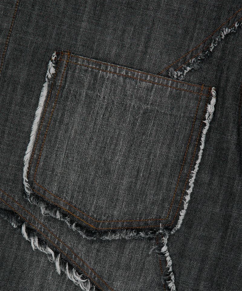 STAR RAW CUT DENIM SHIRT