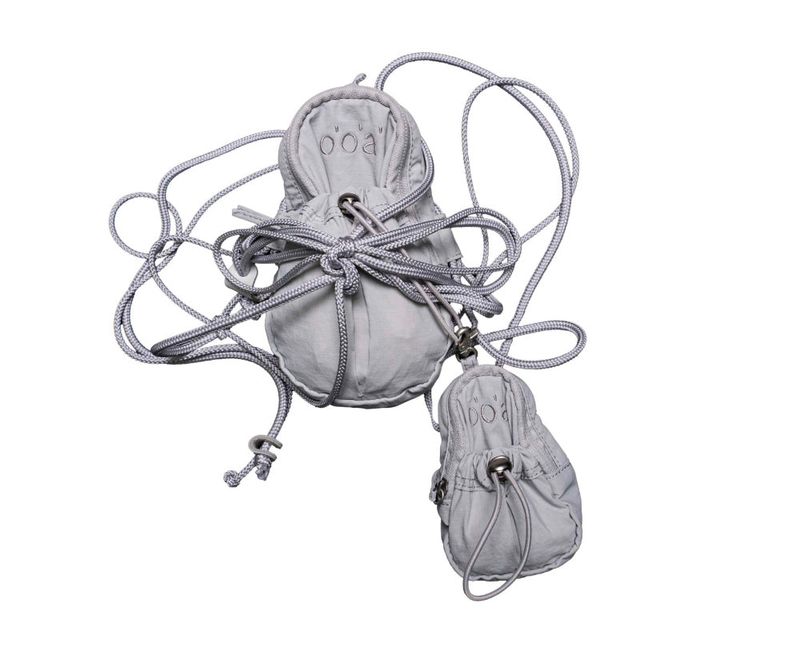 WOOHWA(ウファ)の「DOUBLE POCKET STRING CROSS BAG GREY(Bags)」