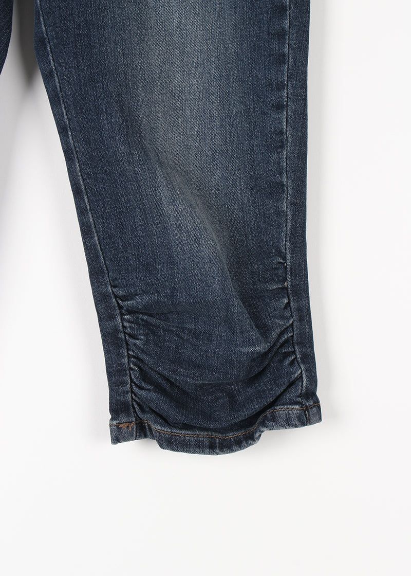 SHIRRING CAPRI DENIM