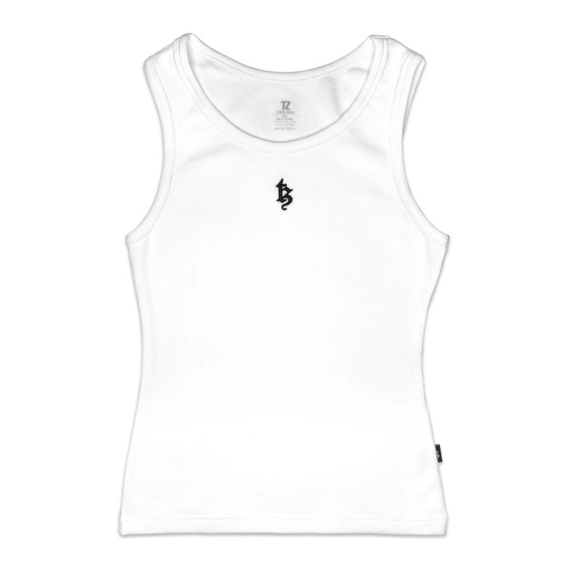 TZWORLDWIDE（トレッズワールドワイド）の「TZ SIGIL HEAVY RIB TANK - WOMEN WHITE（Tops）」