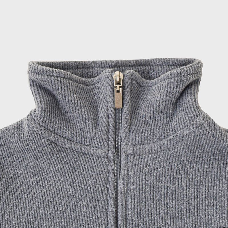 HEART BAND CROP CARDIGAN (ASH BLUE)