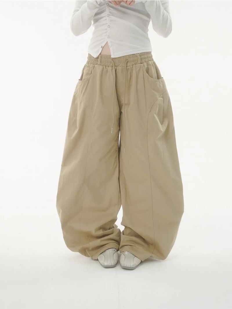 Benny cotton wide pants -4C