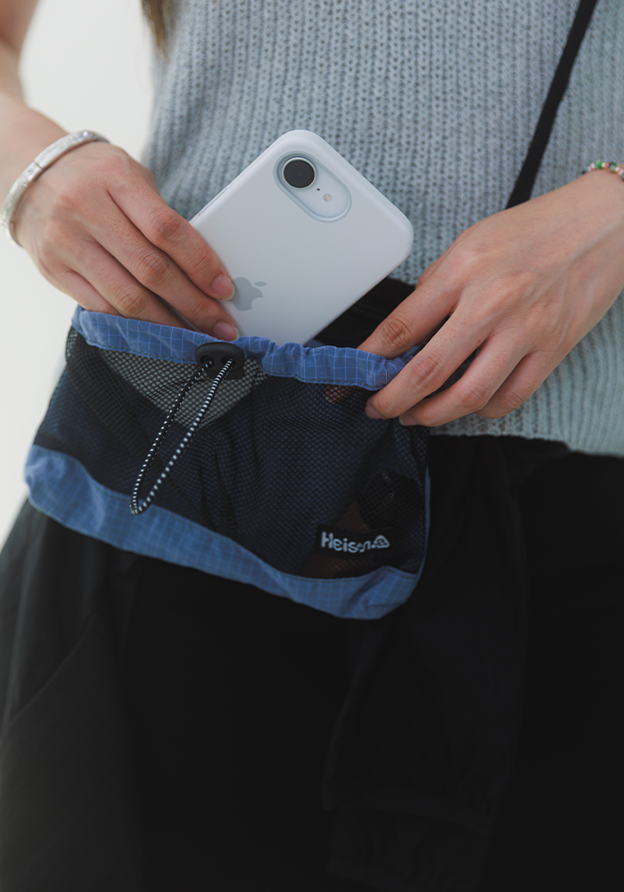 Heisan（ハイサン）の「メッシュ ポケット サコッシュ ナイロン ブルーベリー（バッグ）」