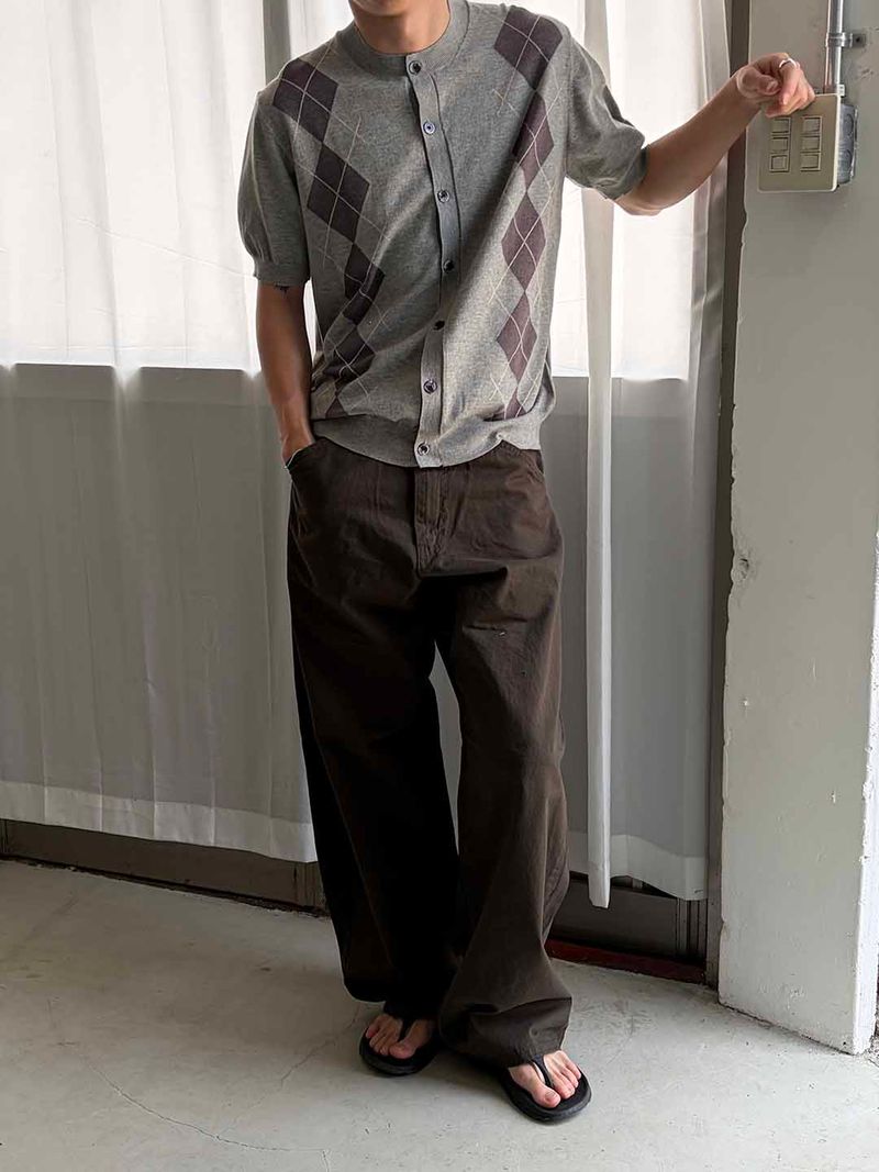 Classic argyle cardigan(3color)