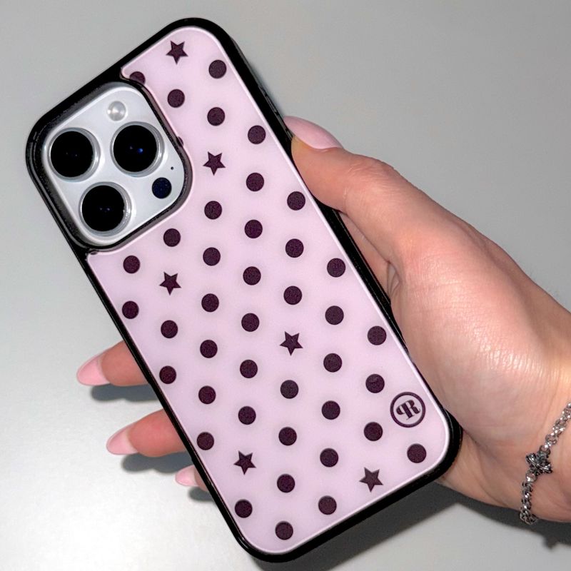 [MADE] s ★ dot. (pink) glass bumper iPhone case