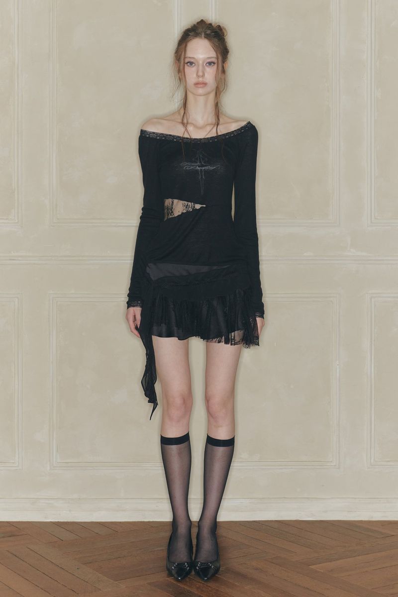 SWAN SKIRT black