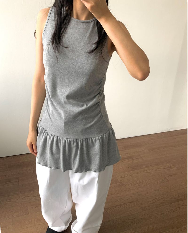 Yudi Sleeveless Frill Mini Dress 3C