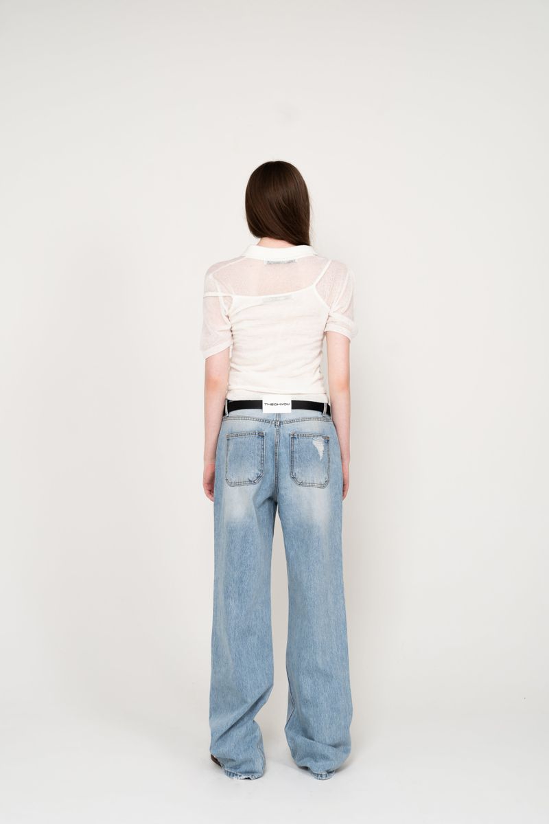 SEE-THROUGH COLLAR HALF KNIT (WHITE)
