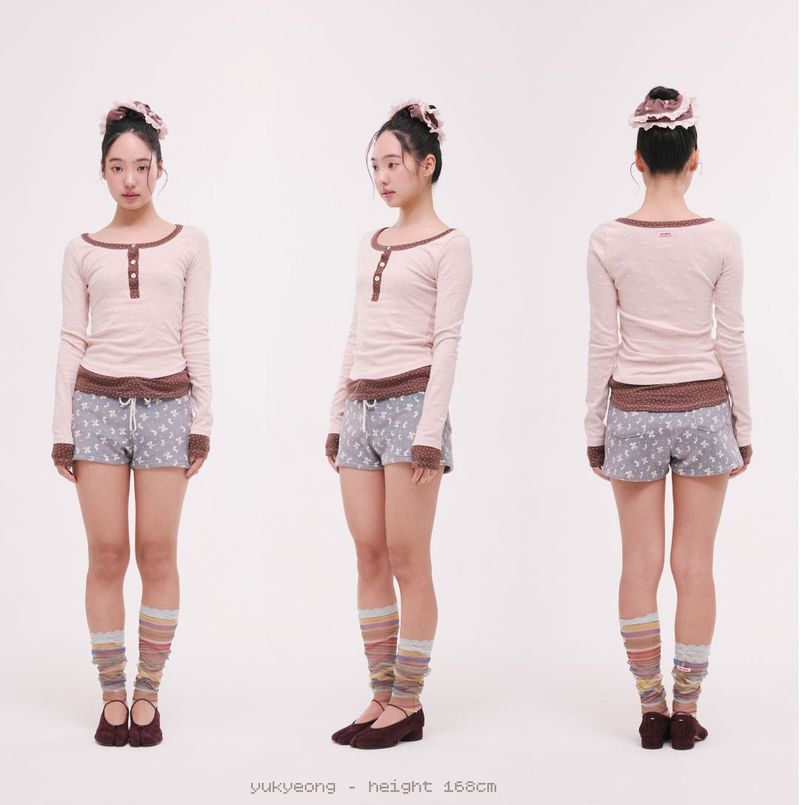 star rabbit long sleeve pink