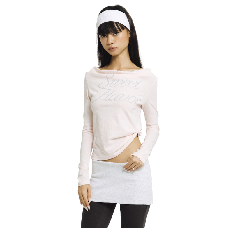 SWEET FLAVOR DRAPED TEE [3 COLORS]