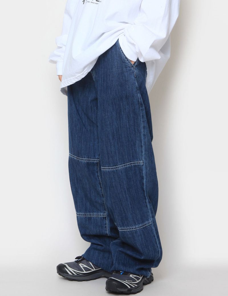 stitch work denim pants