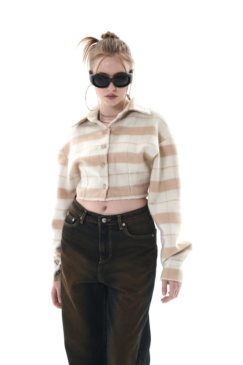 MOHAIR CHECK SHIRT
