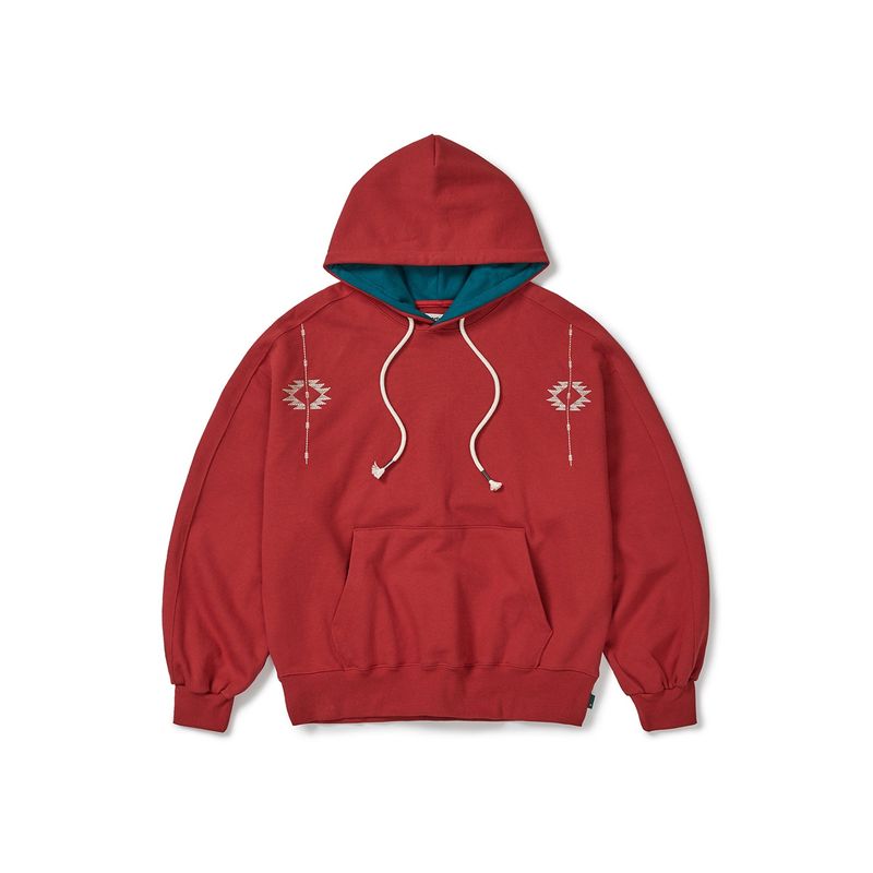 karactor（カラクター）の「Chimayo stitch hoodie / Red（Tops）」