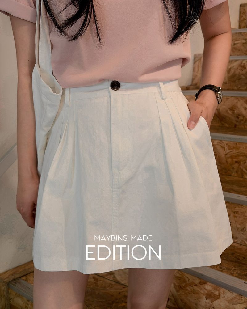 MADE. Jella pintuck mini skirt