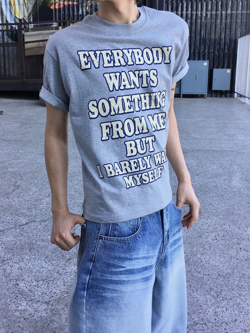 From Me Lettering Crop Short-Sleeved T-Shirt 4C