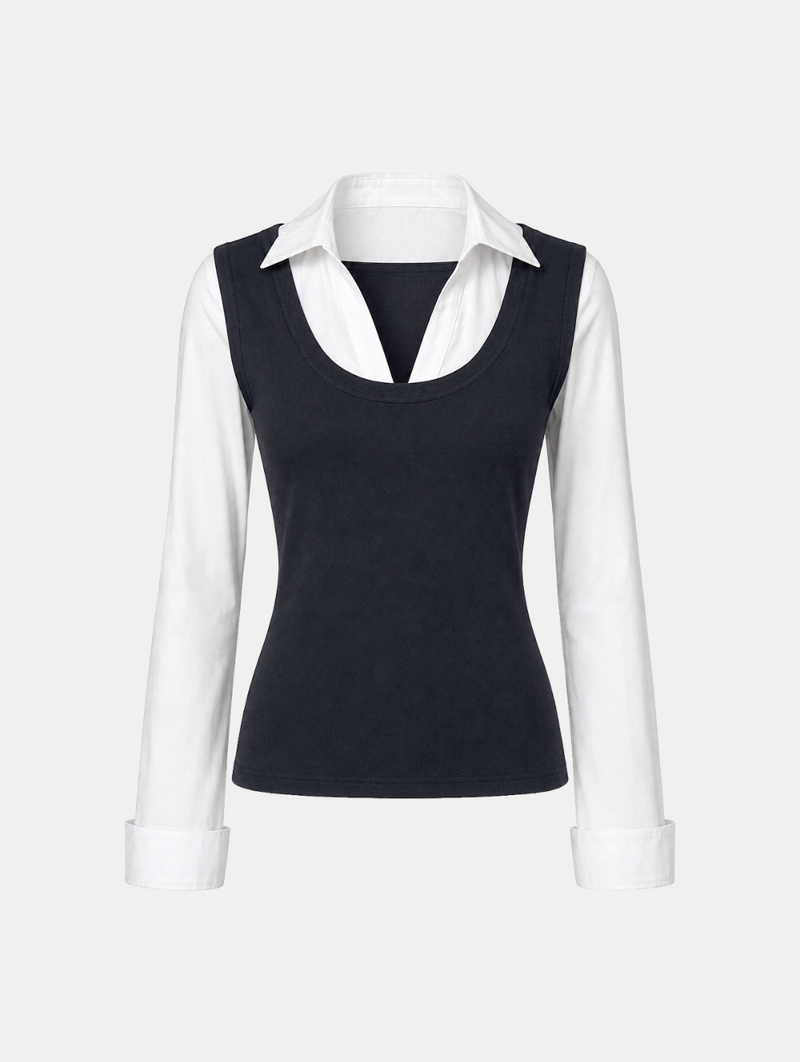 Emma Layered Collar Shirt