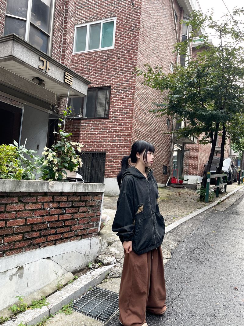Kafka dart banding wide pants