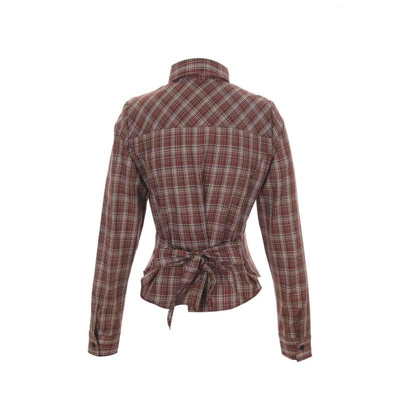 Check tied shirt 005
