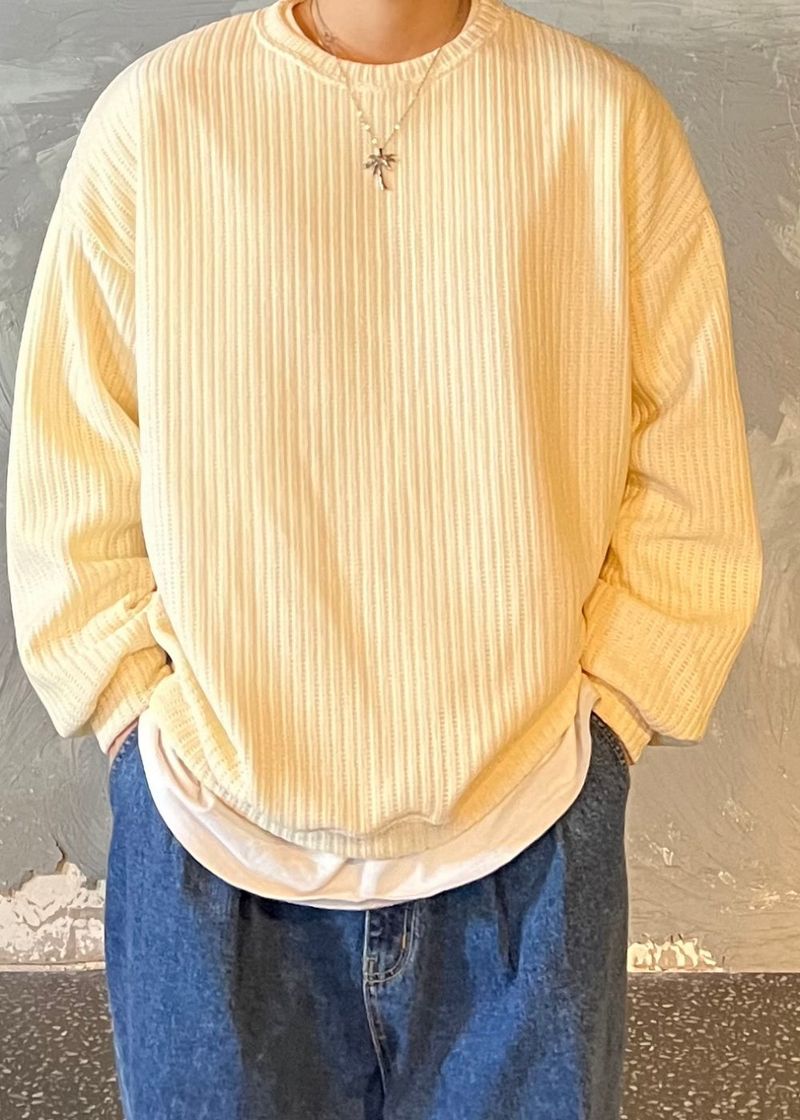Velor ribbed man to man 4COLOR