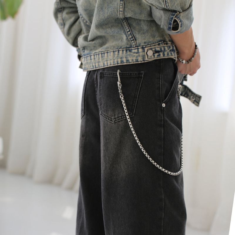 SVC-534 Handmade Skull Antique Silver Pants Chain