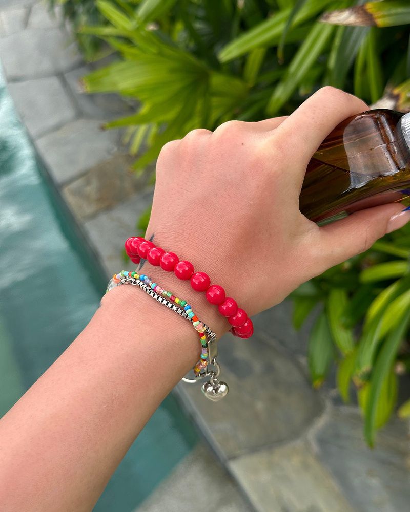 Color pearl ball bracelet