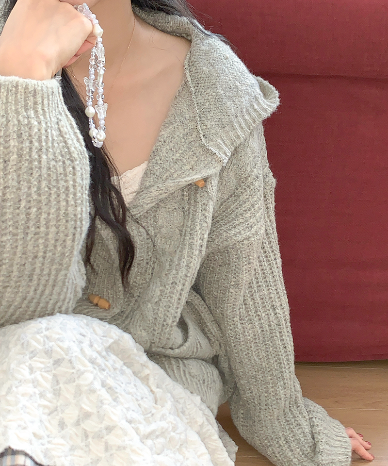Tteokbokki hoodie cardigan