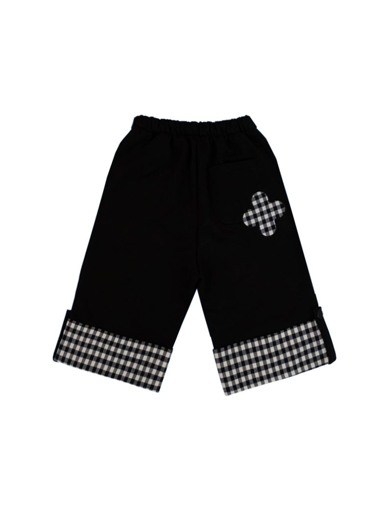 CHECK FOLDING BERMUDA SWEATPANTS