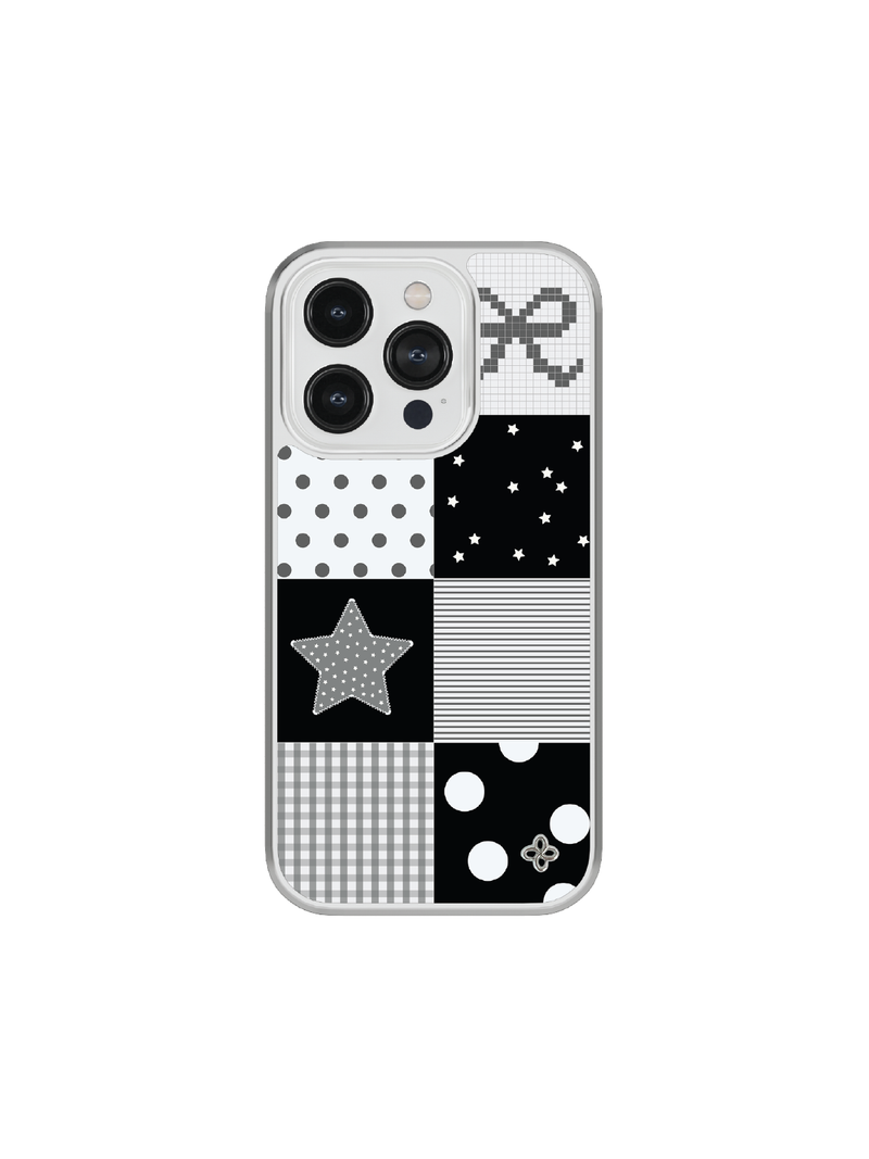 [Glass Silver] Patchwork Case
