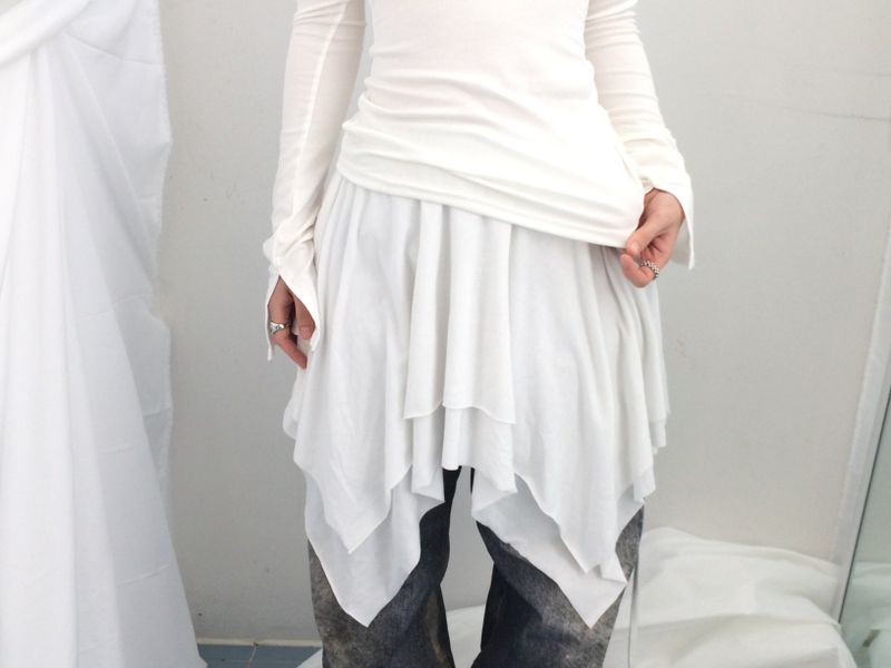 ribbonline wave skirt
