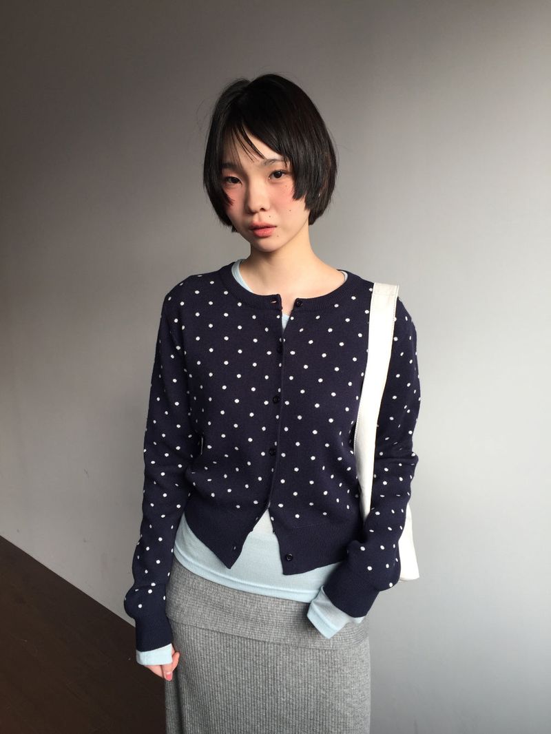 Vero Poa Dot Cardigan (3color)