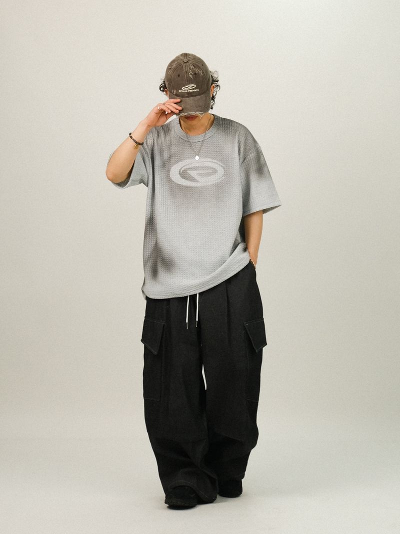 ZE Embo Vintage Printing Half T
