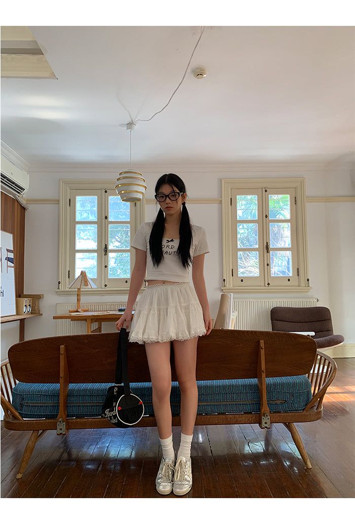 white cancan lovely skirt