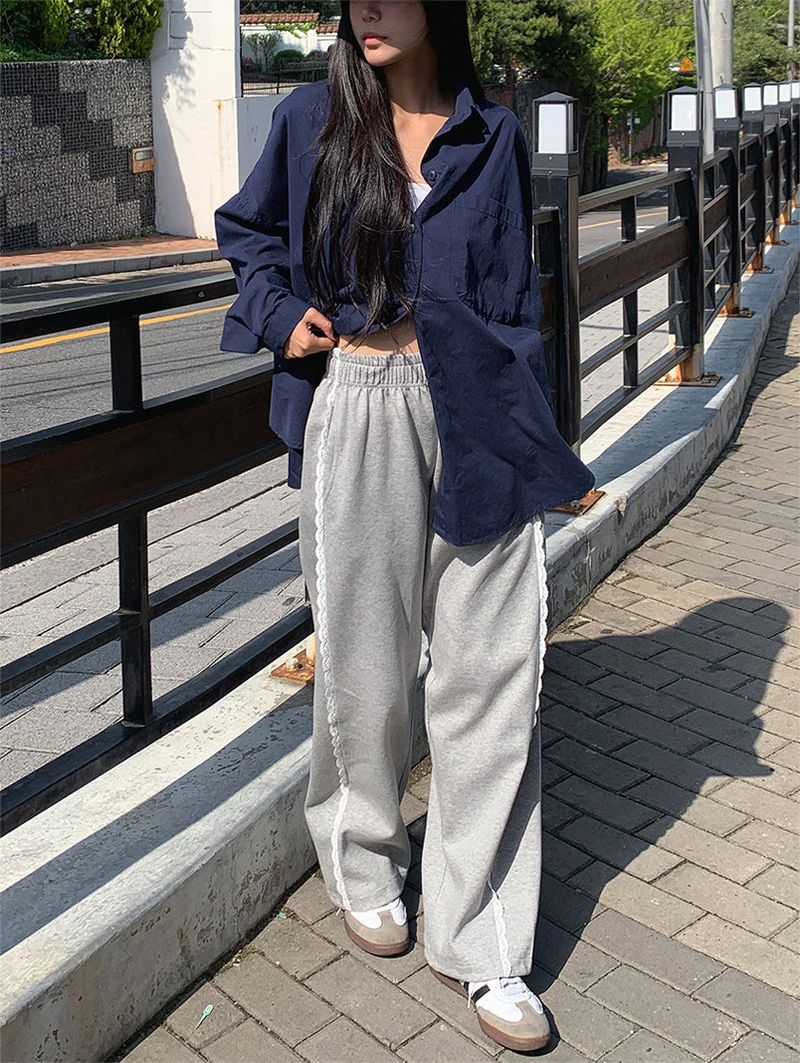 LACE LINE SWEAT PANTS (3C)