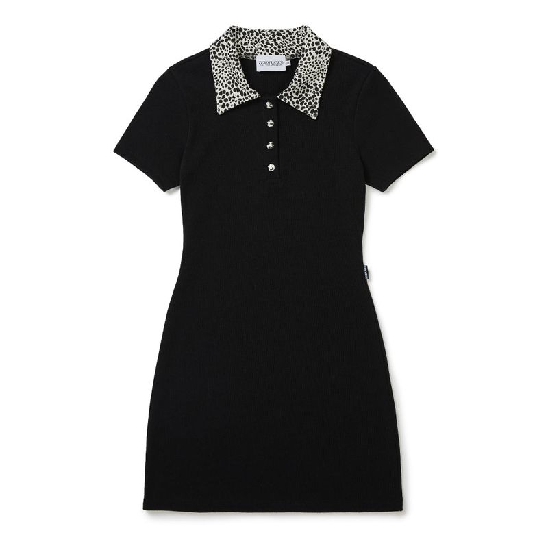 ニットミニドレス/Kitty Mini dress [BLACK]