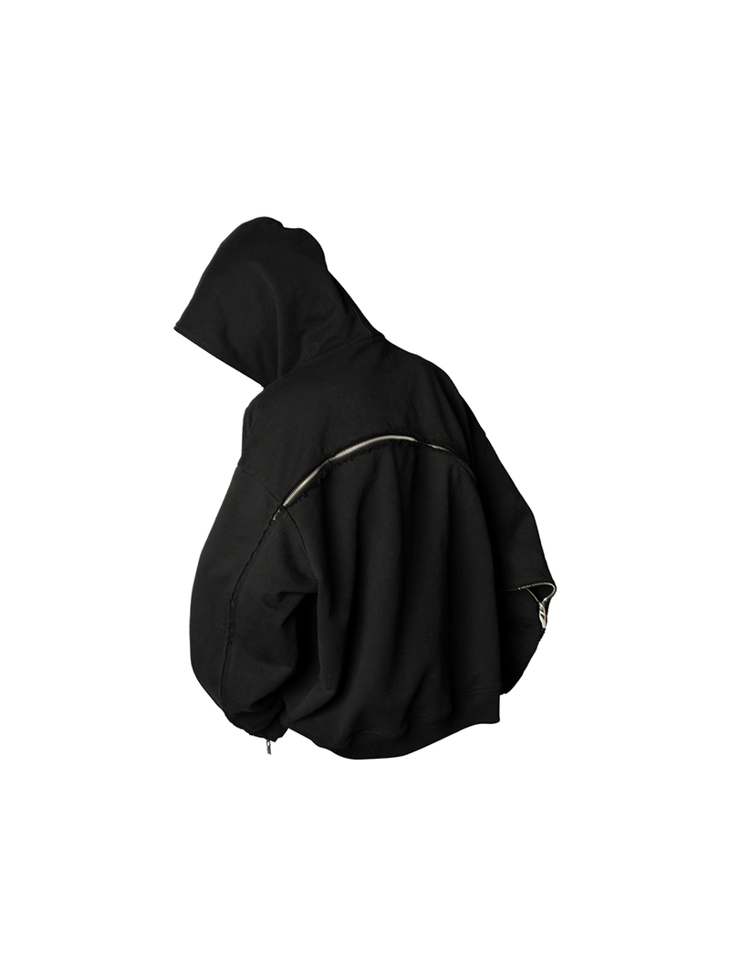 RELABEL（リレーベル）の「2510SWEAT_RELABEL Three-dimensional Composition (Track) Triple Zip Fully Detachable Cut-outs Patchwork Multi-wear Zip Sweater（Tops）」