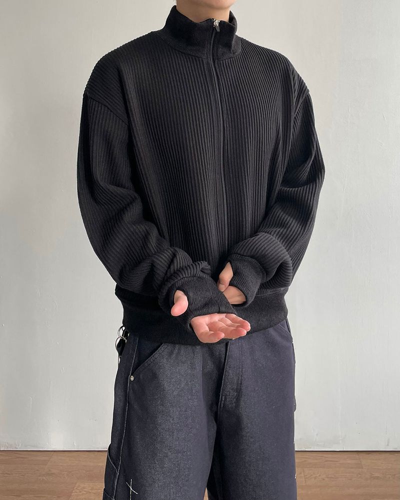 Heden Crop Knit Zip-up
