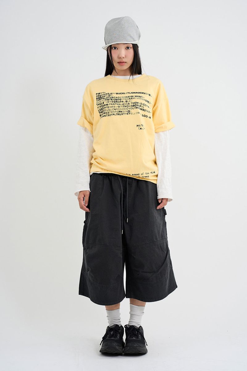 Washed Volume Carpenter Bermuda Pants