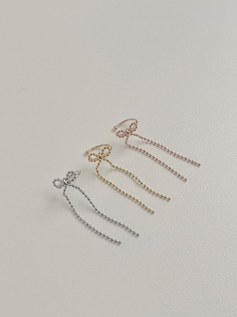 Drop ribbon ear cuff / 3 colors / Ballet core lovely